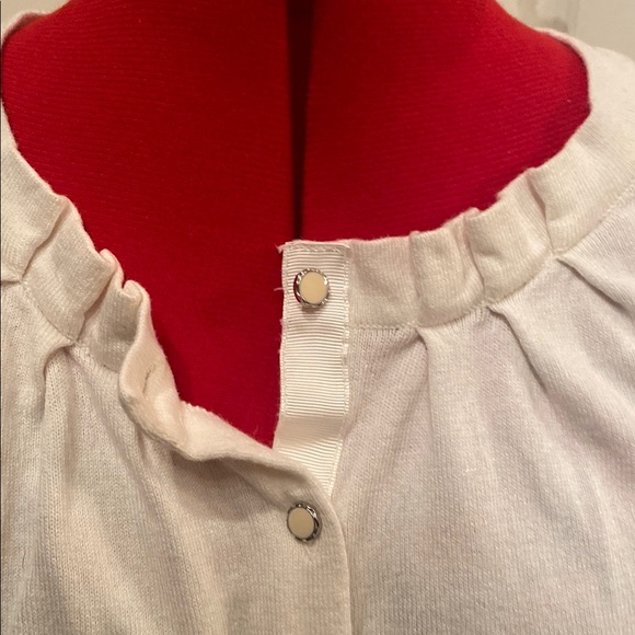 Elegant White Button-Up Sweater - Picture 4 of 5